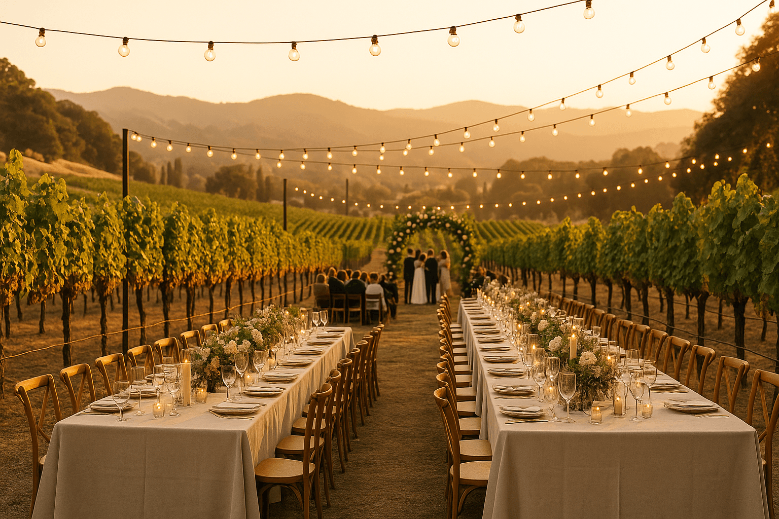 How to Choose Ceremony & Reception Layouts at Vineyards & Napa Wedding Venues