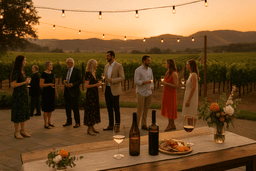 Guest Arrival & Welcome Event Ideas for a Wine Country Wedding in Napa