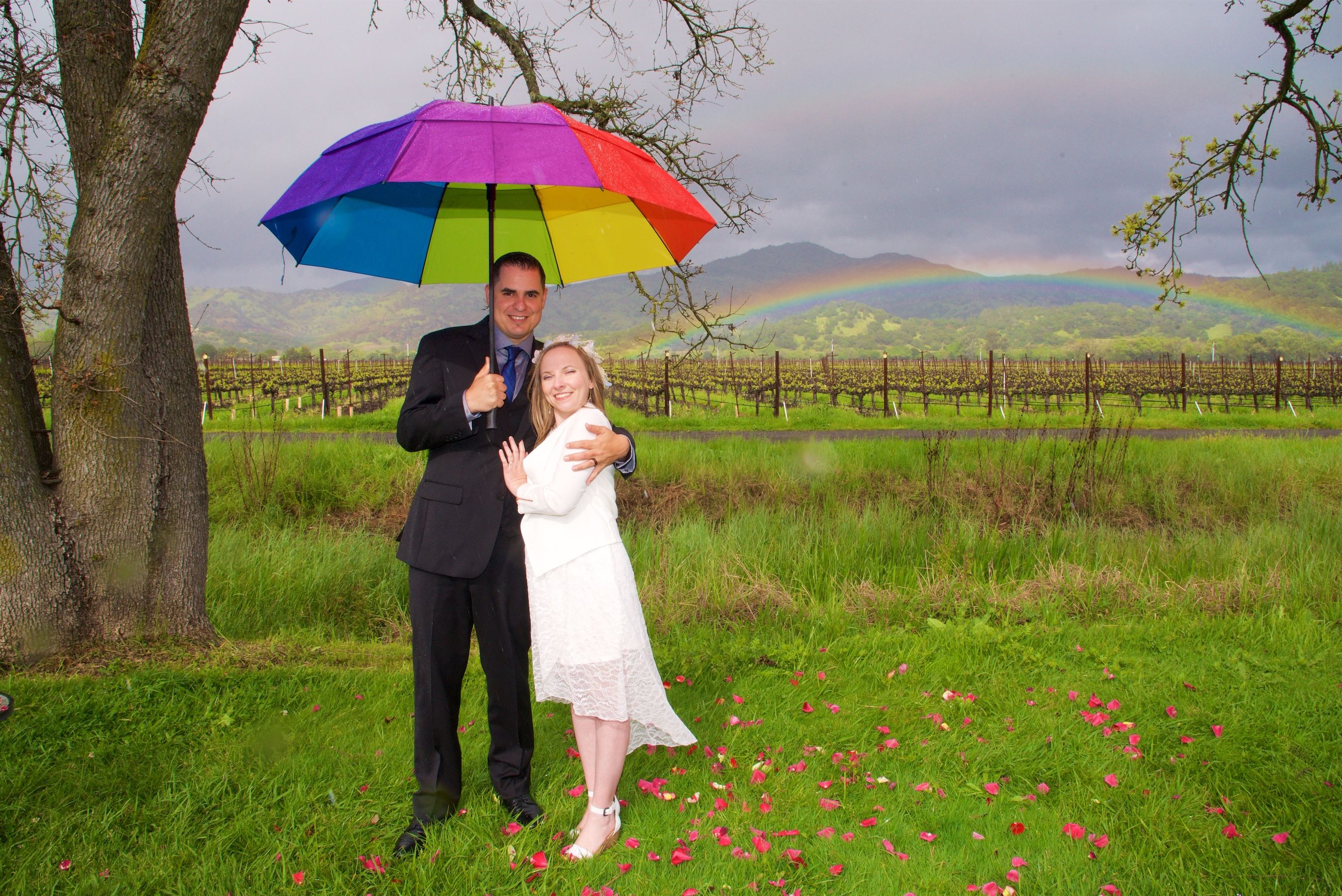 Rainbow on Your Wedding Day in Napa Valley