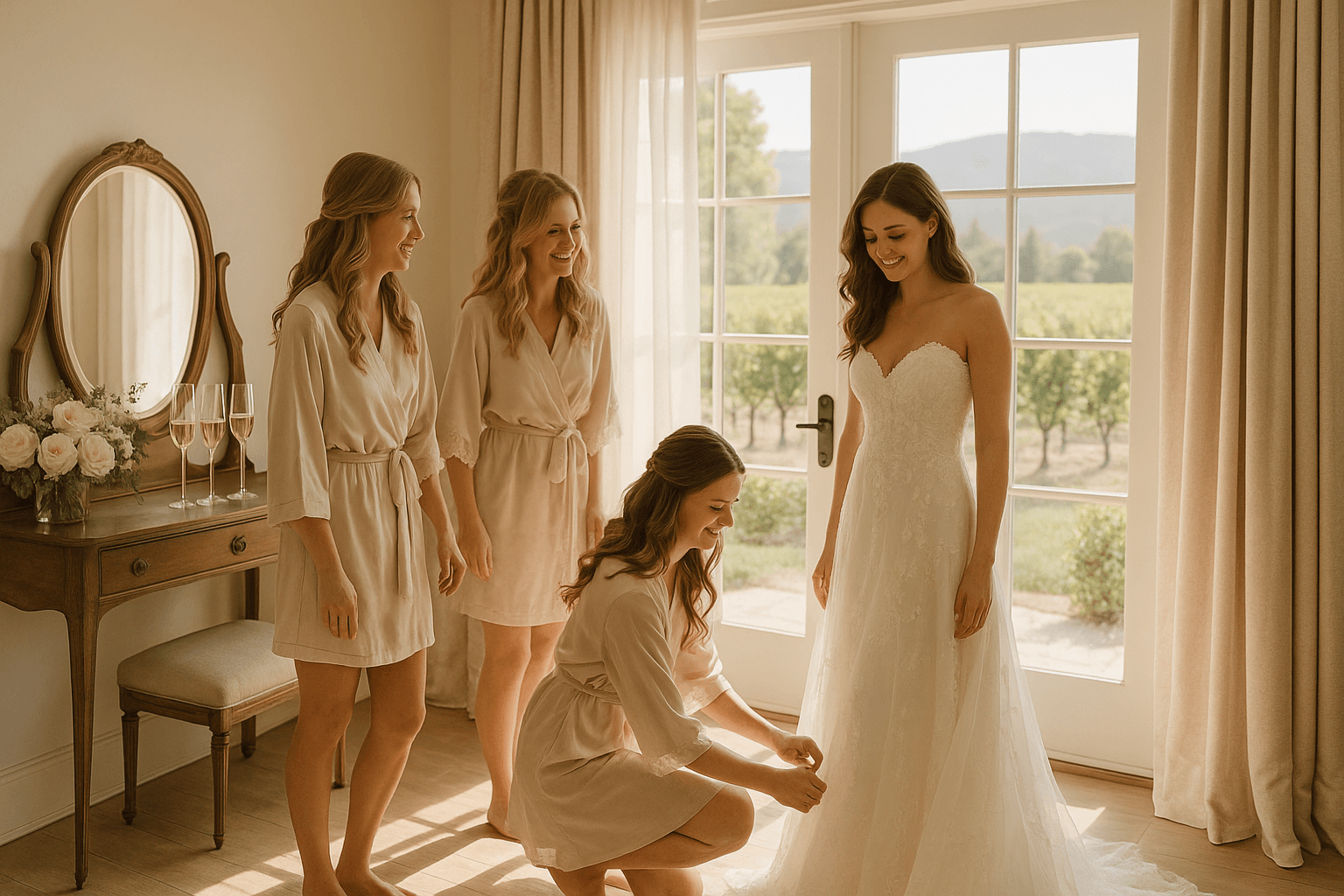 How to Choose the Perfect Bridal Party or Getting-Ready Space at a Napa Venue